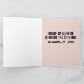 ブラックキャットルイワーインアートハローグリーティングカード カード (内部)