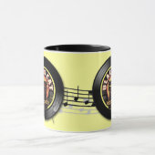 ブラックキャットレコードレトロジャズマグカップ – ビニールラベルカップ マグカップ (中央)