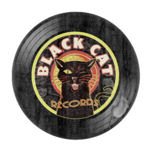 ブラックキャットレコード切り盤 – レトロビニールジャズ カッティングボード