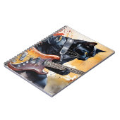 ブラックキャットロックスターレザージャケット遊ズギター ノートブック (左側)