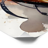 ブラックキャットロックスターレザージャケット遊ズギター ポスター (コーナー)