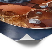 ブラックキャットロックスター遊ズのギターレザージャケット ポスター (コーナー)