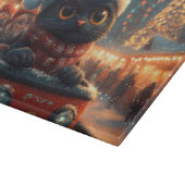 ブラックキャットローラーコースタークリスマス カッティングボード (角)