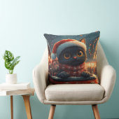 ブラックキャットローラーコースタークリスマス クッション (椅子)