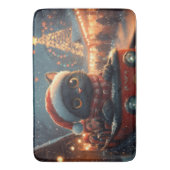 ブラックキャットローラーコースタークリスマス バスマット (正面縦)