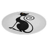 ブラックキャットヴィンテージスタイルデザイン カッティングボード (角)