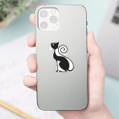 ブラックキャットヴィンテージスタイルデザイン シール (スマートフォン)