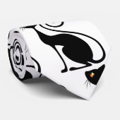 ブラックキャットヴィンテージスタイルデザイン ネクタイ (ロール)