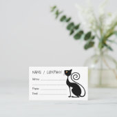 ブラックキャットヴィンテージスタイルデザイン 名刺 (スタンド正面)