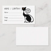 ブラックキャットヴィンテージスタイルデザイン 名刺 (正面/裏面)