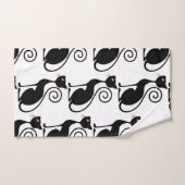 ブラックキャットヴィンテージスタイル バスタオルセット (ハンドタオル)