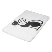 ブラックキャットヴィンテージスタイル バスマット (アングル)