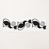 ブラックキャットヴィンテージスタイル ヨガマット (正面(横))