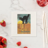 ブラックキャットヴィンテージハローウィンパーティ紙ナプキンス スタンダードカクテルナプキン (インサイチュ)