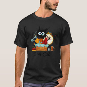 ブラックキャット大丈夫です キルティング 猫 キティ Tシャツ