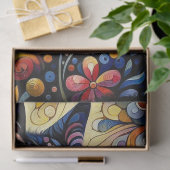 ブラックキャット子猫フローラお洒落イエローデクページ 薄葉紙 (ギフト)