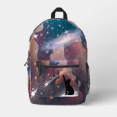 ブラックキャット宇宙射撃、 発砲スター プリントバックパック (正面)