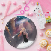 ブラックキャット宇宙射撃、 発砲スター ペーパープレート (パーティー)