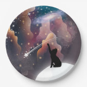 ブラックキャット宇宙射撃、 発砲スター ペーパープレート (正面)