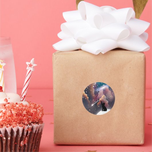 ブラックキャット宇宙射撃、 発砲スター ラウンドシール (パーティー)