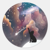 ブラックキャット宇宙射撃、 発砲スター ラウンドシール (正面)