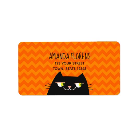 ブラックキャット差出人住所 ラベル (正面)