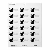 ブラックキャット差出人住所 ラベル (フルシート)