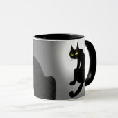 ブラックキャット忍者グレイ マグカップ (正面右)