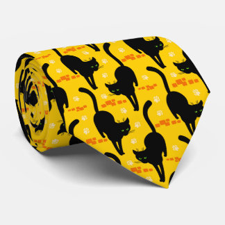 ブラックキャット歩くオン通り ネクタイ