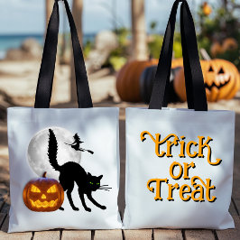 ブラックキャット満月大人ハロウィン トートバッグ