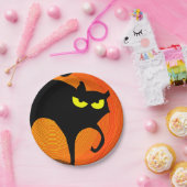 ブラックキャット紙プレート ペーパープレート (パーティー)