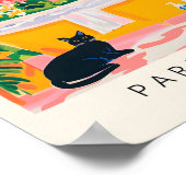 ブラックキャット絵を描ズファンキーバスルームインスパイアデコー ポスター (角)