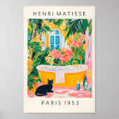 ブラックキャット絵を描ズファンキーバスルームインスパイアデコー ポスター (正面)