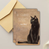 ブラックキャット誕生日招待状 招待状
