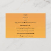 ブラックキャット赤いハート&蝶のソーシャルメディア 名刺 (裏面)