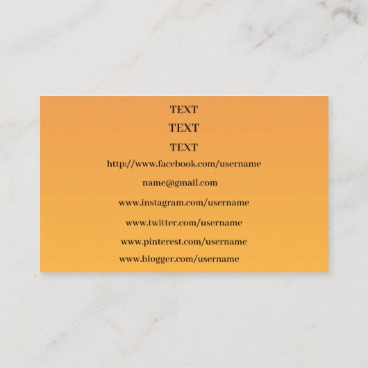 ブラックキャット赤いハート&蝶のソーシャルメディア 名刺 (裏面)