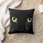 ブラックキャット顔デザイン装飾用クッションホームデコール クッション (ブランケット)