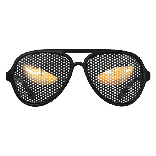 ブラックキャット魔法 おもしろい アビエーターサングラス (正面)