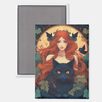 ブラックキャット魔法 マグネット