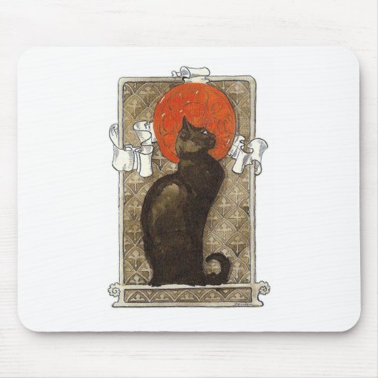 ブラックキャット – アールヌーボー – テオペレスティインレン マウスパッド (正面)