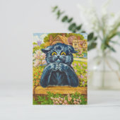 ブラックキャット・イン・イン・ア・ガーデンbyルイ・ワイン シーズンポストカード (スタンド正面)