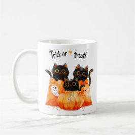ブラックキャット イン キャンディバッグ|トリック オア トリート ハロウィン コーヒーマグカップ