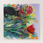 ブラックキャット・イン・ザ・ガーデンパズル ジグソーパズル (横)