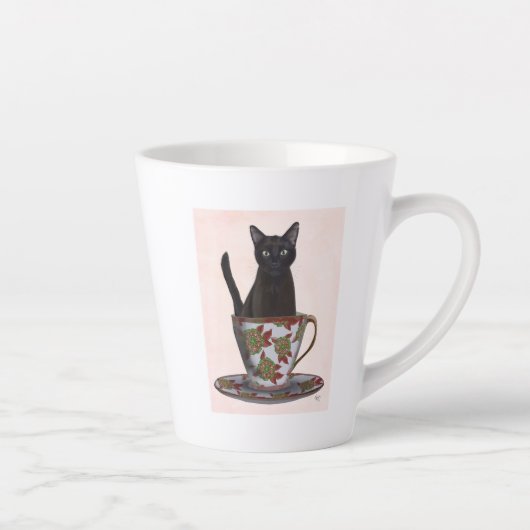ブラックキャット・イン・ティーカップ カフェラテマグ (右)