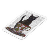 ブラックキャット・イン・ティーカップ マグネット (左側)