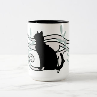 ブラックキャット エジプトの目 コーヒーマグ ツートーンマグカップ