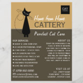 ブラックキャット、キャットケージ、ペットホテル、広告 チラシ (正面)