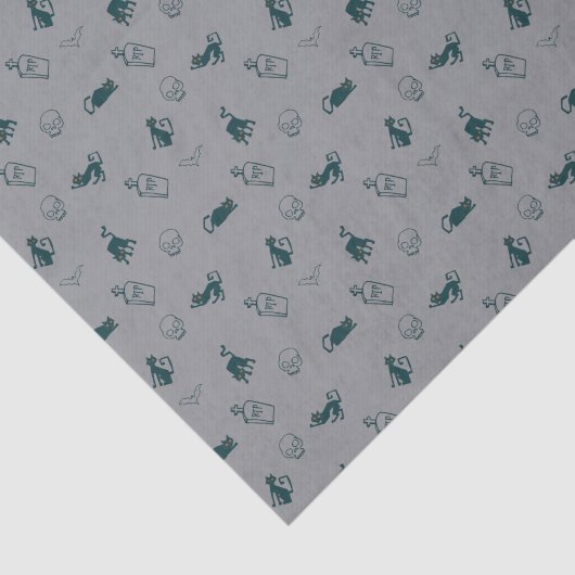 ブラックキャット&スカルハロウィーンティッシュペーパー 薄葉紙 (詳細)