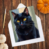 ブラックキャット | ハッピー ハロウィン スプーキー シーズンポストカード