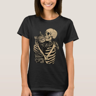 ブラックキャット ハロウィン 猫 かぼちゃ ボホ フラワー 秋 Tシャツ